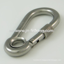 Made in china Hot Sale SS 316 Steel spring Hook With Eyelet And Screw